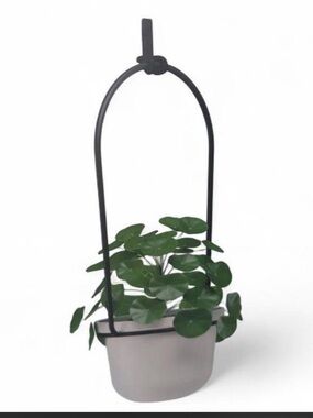 Umbra Black Triflora 3 Hanging Planters & Rod